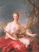 Jean Marc Nattier Madame Bouret as Diana oil painting
